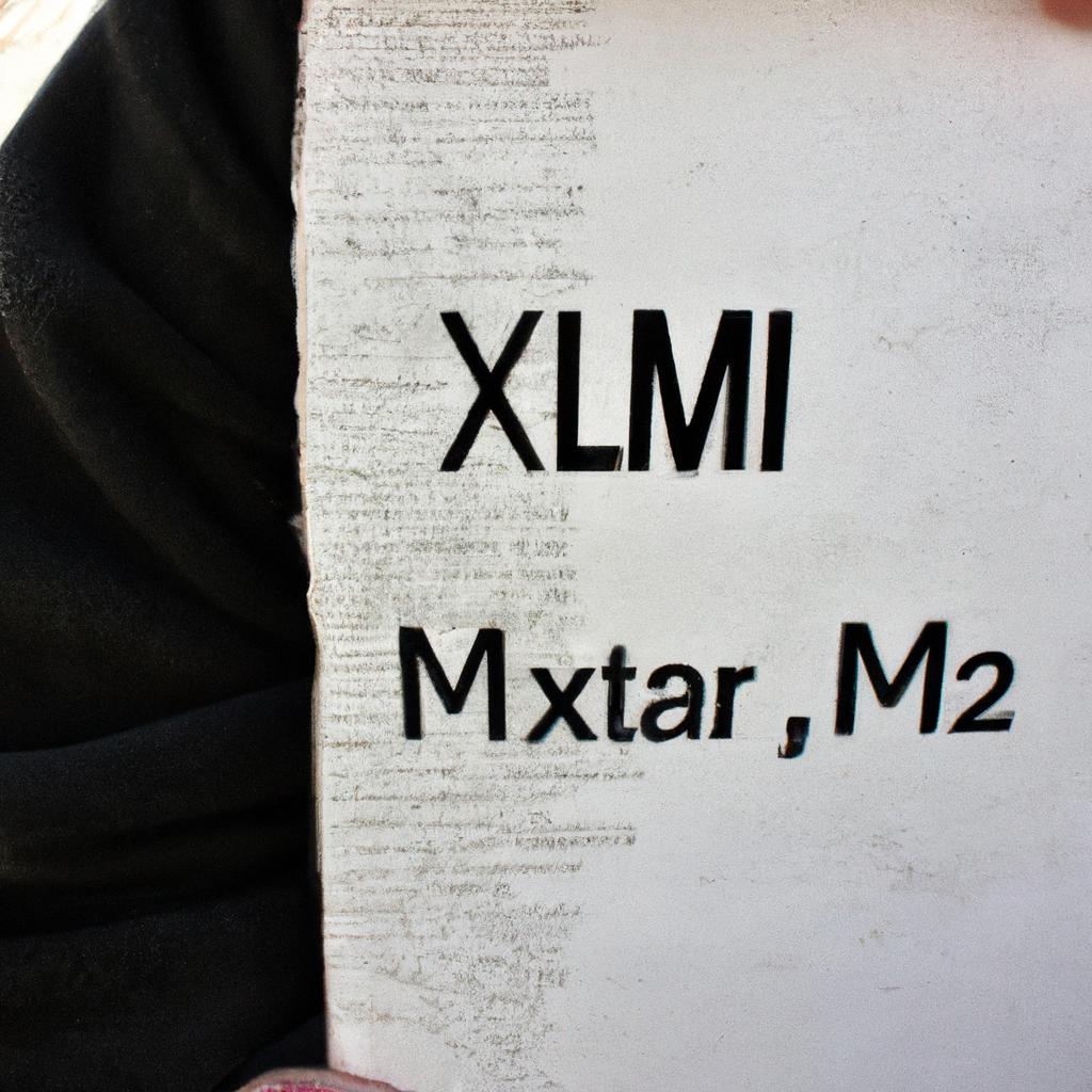Person reading XML acronyms